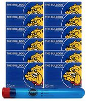 The Bulldog Amsterdam Filter Tips Blue"King" (12 Packs) with Rolling Paper Depot Doob Tube