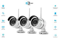 Vimtag B3 [3 Pack] White Outdoor Camera, Wi-Fi, Video Monitoring, Surveillance, Security Camera, Plug/Play, Night Vision
