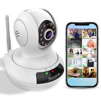 Wireless IP Home Security Camera - High Definition HD 720p Wifi Cloud Cam for Indoor Home Surveillance Video w/ Night Vision - Remote Control PTZ Pan Tilt from Mobile or PC Mac - SereneLife IPCAMHD61