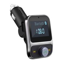 Criacr [Upgraded Version] Bluetooth FM Transmitter for Car, Wireless Bluetooth Radio Transmitter Car Adapter, Hands-Free Call, 3.1A Dual USB Charging Ports, AUX Music Player for Smartphones (Grey)