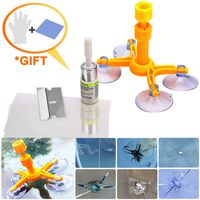 Windshield Repair Kit for Big Crack and Broken Star Chip with Clear Directions,Gloves and Cleaning Cloth