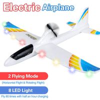Electric Airplane Toys, Rechargeable 2 Flight Mode Throwing Plane, Outdoor Sport Toy, Foam Education Glider Aeroplane for boys Adults, Family Flying Game Toy,Styrofoam Airplanes,Gift for Kids Teens