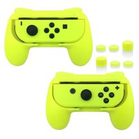 FastSnail Grips for Nintendo Switch Joy-Con, Wear-Resistant Handle Kit for Switch Joy Cons Controller, 2 Pack(Yellow)