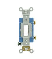 Leviton 1201-LHW 15 Amp, 120 Volt, Toggle Lighted Handle, Illuminated Off Single-Pole AC Quiet Switch, Extra Heavy Duty Grade, Self Grounding, White