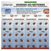 Avid (HLT-312BATT40) Hearing Aid #312 Battery (40 Count)