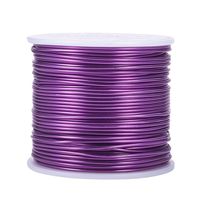 BENECREAT 15 Gauge 220FT Aluminum Wire Anodized Jewelry Craft Making Beading Floral Colored Aluminum Craft Wire - Purple