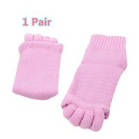 Cozy Yoga Massage Five Toe Separator Socks, Foot Pain Relief Half Toe Socks, Toe Spacer Stretcher Sports Socks, Comfort Protect Feet Foot Blood Circulation(1 Pair).