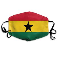 Ghana Flag Unisex Safety Masks Washable and Reusable Cleaning Gardening Dust Respirator Mouth Masks for Men Women One Size
