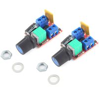DZS Elec 2PCS Mini DC Motor PWM Speed Controller 5V 6V 12V 24V 35V 5A 90W Control Switch LED Dimmer