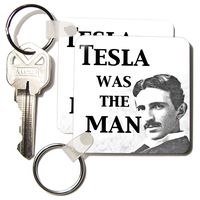 3dRose Tesla was the man - Key Chains, 2.25 x 4.5 inches, set of 6 (kc_123994_3)