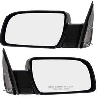 Pair Set Manual Side View Mirrors w/Metal Bases Replacement for 88-00 C/K Pickup Truck 15764759 15764760