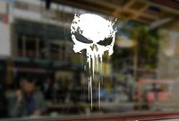 25 Centimeters The Punisher Skull Waterproof Vinyl Stickers Funny Decals Bumper Car Auto Computer Laptop Wall Window Glass Skateboard Snowboard