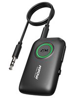 Mpow BH390A Bluetooth Transmitter and Receiver, Bluetooth 5.0 Transmitter for TV, Bluetooth 5.0 Aux Receiver for Clear Muisc Enjoyment for Car/Home Stereo System, CVC 8.0 Noise-Cancelling, Dual Link