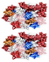 72 Count Traditional Star Bow Assortment For Package Decoration - Peel-n-stick (72)