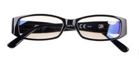Computer Glasses with Crystals for Women Reading Blue Light Filter Eyeglasses(Black) +4.0
