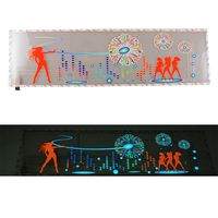 FidgetFidget LED Light Lamp Sticker Sound Activated Equalizer Horn 90x25cm Car Music Rhythm