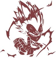 zhehao DBZ Dragon Ball Z Super Saiyan Vegeta, Die Cut Vinyl Decal, for Windows, Cars, Trucks, Toolbox, Laptops, MacBook-virtually Any Hard Smooth Surface (Brown)
