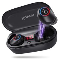 Wireless Earbuds, Kovon 5.0 Auto Pairing Bluetooth Headphones Binaural Call Wireless Headphones 20H Playtime HD Stereo Bass Sound in Ear Bluetooth Earphones with Charging Case for Sports Running
