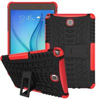 For SM-T350 accessories,Kshion Hybrid Kickstand Hard Case Cover Shockproof [Anti Slip] for Samsung Galaxy Tab A 8.0inch SM-T350 (Red)