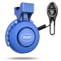 Electric Bike Horn Electronic Bicycle Bell 120 DB Waterproof 3 Sound Modes with Rechargeable Battery (Blue)