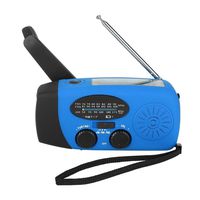 Serounder Outdoor Emergency Radio, Portable Waterproof AM/FM/NOAA Weather Radio Compatible LED Flashlight Support Solar Power/USB Charge/Hand Cranking Power for Phone, Hiking and Camping(Blue)