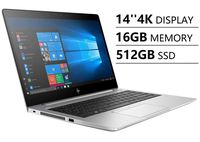 HP EliteBook 840 G5 14" Ultra HD UHD 4K (3840×2160) Business Laptop (Intel Quad-Core i7-8550U, 16GB DDR4 RAM, 512GB NVMe M.2 SSD) Backlit, Fingerprint, Type-C, Thunderbolt 3, Windows 10 Pro 64-bit