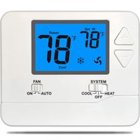 Suuwer SW701 Digital Non-Programmable Thermostat (1 Heat/1 Cool), 4.5 sq, inch Large Clear Backlit Digital Display
