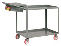 Little Giant LGL-1832-WS-P-BK Lip Edge Order Picking Truck with Writing Shelf and Storage Pocket, 1200 lbs Capacity, 32" Length x 18" Width x 35" Height