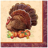 Creative Converting Paper Lunch Napkins, Thanksgiving Elegance, 16-Count