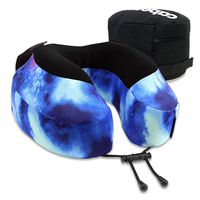 Cabeau Evolution S3 Travel Pillow, Memory Foam Airplane Neck Pillow for Travel, Breathable & Machine Washable Soft Cover, 360-Degree Neck & Chin Support, Galaxy