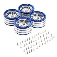 4PCS 6 Colors 1/10 Simulated Climbing Car 1.9 Inch Metal Lock Tire Wheel Weighted Wheel Aluminum Wheels Rims for 1/10 RC Crawler Axial SCX10 SCX10 II 90046 Traxxas TRX4 D90 Alloy 1.9 Beadlock