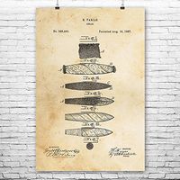 Cigar Poster Print, Aficionado Gift, Cuban Cigar, Blunt Wrap, Smoking Room, Cigar Room, Stogie, Smoke Shop, Humidor Vintage Paper (12" x 16")