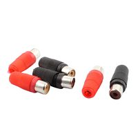 uxcell Plastic Handle Female RCA Phono Jack Connector 3 Pairs Red Black