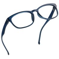 LifeArt Plastic Blue Light Blocking Glasses,Oval Computer Reading Glasses,Transparent Lens,Reduce Headaches&Eyestrain,Stylish for Women/Men +2.50