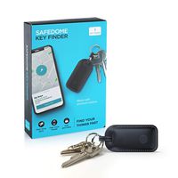 Safedome Smart Key Locator with Bluetooth Tracker, Premium Leather Fob to Find Lost Car or House Keys, Backpack, Luggage, or Phone, Water Resistant Keychain Tracking Device, Free Companion App