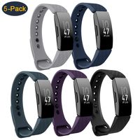 findway Compatible with Fitbit Inspire HR Bands/Fitbit Inspire Band, Adjustable Soft Silicone Inspire Straps for Women Men Sports Replacement Accessories Bands for Inspire/Inspire HR Fitness Tracker