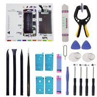 MEEFIX 18Pcs Cell Phone Battery Screen Repair Tool Kit Screwdriver Set with Screw Magnetic Mat/Pad for iPhone 6S Plus