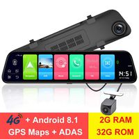 LFJNET 12 Inch Rearview Mirror 4G Android 8.1 Camera 2G RAM 32G ROM GPS Navigation Car Video Recorder ADAS WiFi Night Vision