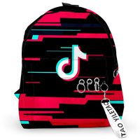 ForUBeauty TIK Tok Backpack Canvas Travel Rucksack Laptop Bag VSCO Girl Casual Daypack Bookbag(Style 02)