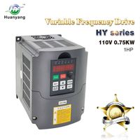 VFD 110V 0.75KW 1hp Variable Frequency Drive CNC VFD Motor Drive Inverter Converter for Spindle Motor Speed Control HUANYANG HY-Series(0.75KW, 110V)