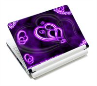 Purple Hearts Fashion 11.6 12.1 13 13.3 14 15 15.4 15.6 inches Netbook Laptop Skin Sticker Reusable Protector Cover Case for 11.6 -15.6 Inch Apple Acer Leonovo Sony Asus Toshiba Hp Samsung Dell