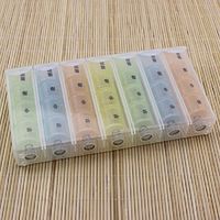 HQLCX-Medicine Pill Storage Box One Week 21 Boxes of Medicine Box Family Travel Medicine Box 28 Compartment Portable Medicine Box Containing Box,Colour