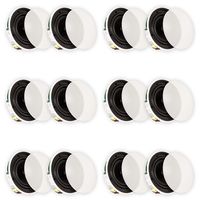Theater Solutions TSQ670 Flush Mount 70 Volt Speakers with 6.5" Woofers in Ceiling 6 Pair Pack