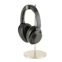 Stainless Steel Headphones Stand Headset Holder Hanger Vinyl Edition by Solid Base (Sliver Steel)