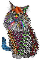 Cute and Colorful Cat All-Occasion Note Cards and Greeting Cards - 12-Pack with White Envelopes