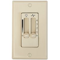 Almond 4 Speed Ceiling Fan Wall Control with LED Dimmer Light Switch | Wall Face Plate Included