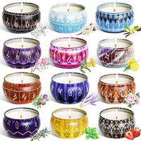 YYCH Scented Candles Soy Wax Tin Candles, Natural Fragrance Candles for Stress Relief and Aromatherapy Candles Set of 12