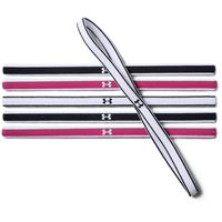 Under Armour Women's Mini Headbands - 6 Pack, Black/Tropic Pink, One Size Fits All
