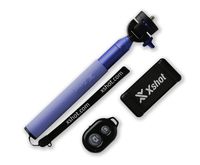 XShot Deluxe Selfie Stick Kit, Blue Color (with Bluetooth Remote) for iPhone and Android Devices
