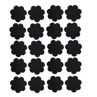 Hiramex Nipple Breast Covers, Disposable Breast Pasties Adhesive Bra Nippleless Cover (Black 10 Pairs)